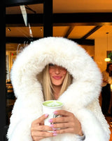 Oversized Hooded Faux Fur Coat for Winter Styling