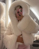 Oversized Hooded Faux Fur Coat for Winter Styling