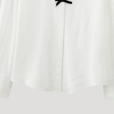Polka Dot Bow Tie Blouse