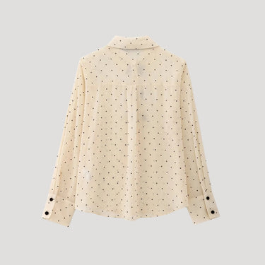 Polka Dot Bow Tie Blouse