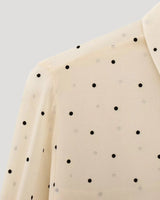 Polka Dot Bow Tie Blouse