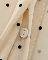 Polka Dot Bow Tie Blouse