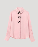 Polka Dot Bow Tie Blouse