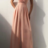 Wide Leg Jumpsuit with Sweetheart Neckline and Pleated Waist